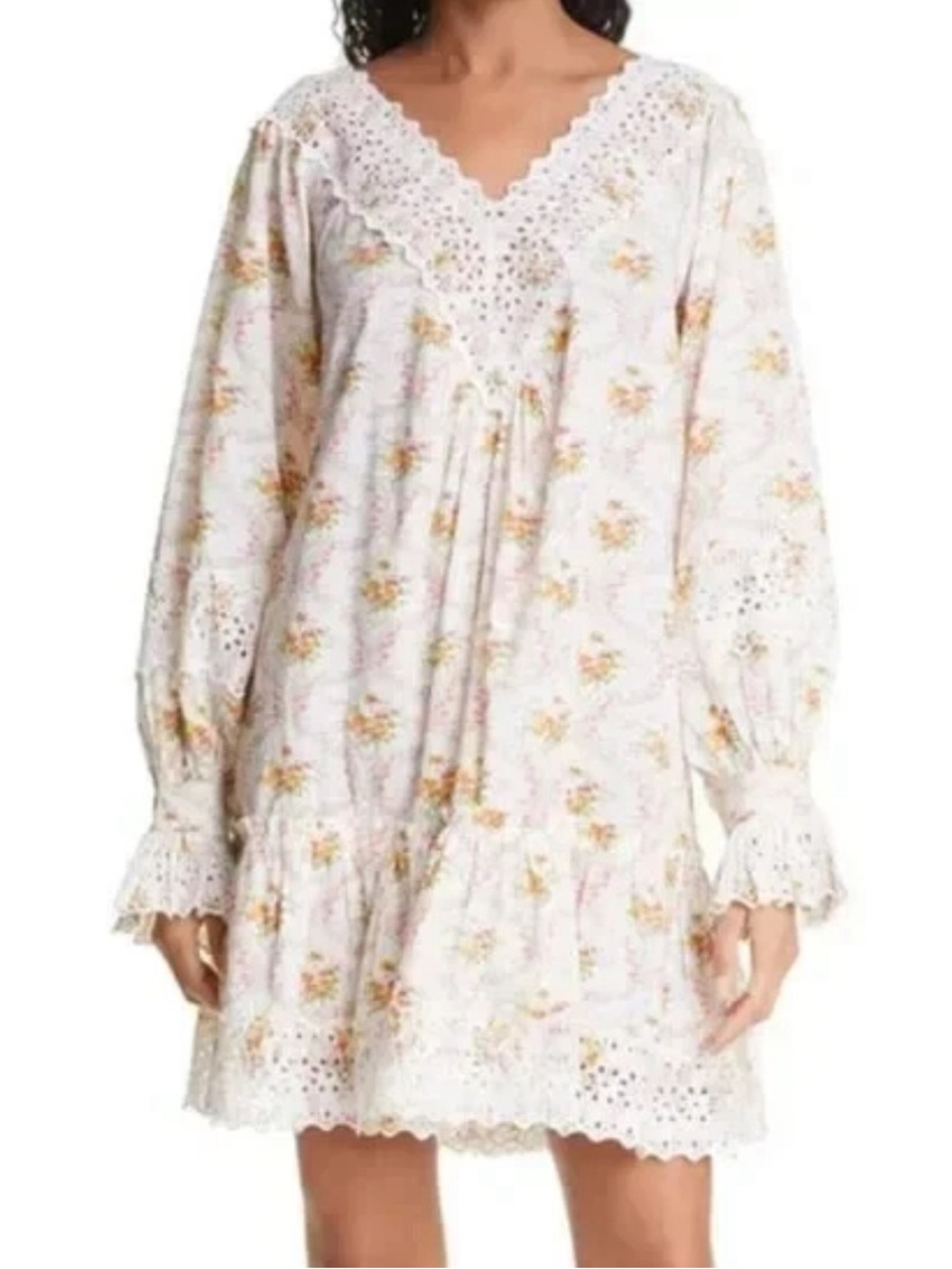ByTiMo Floral Long Sleeve Babydoll Dress